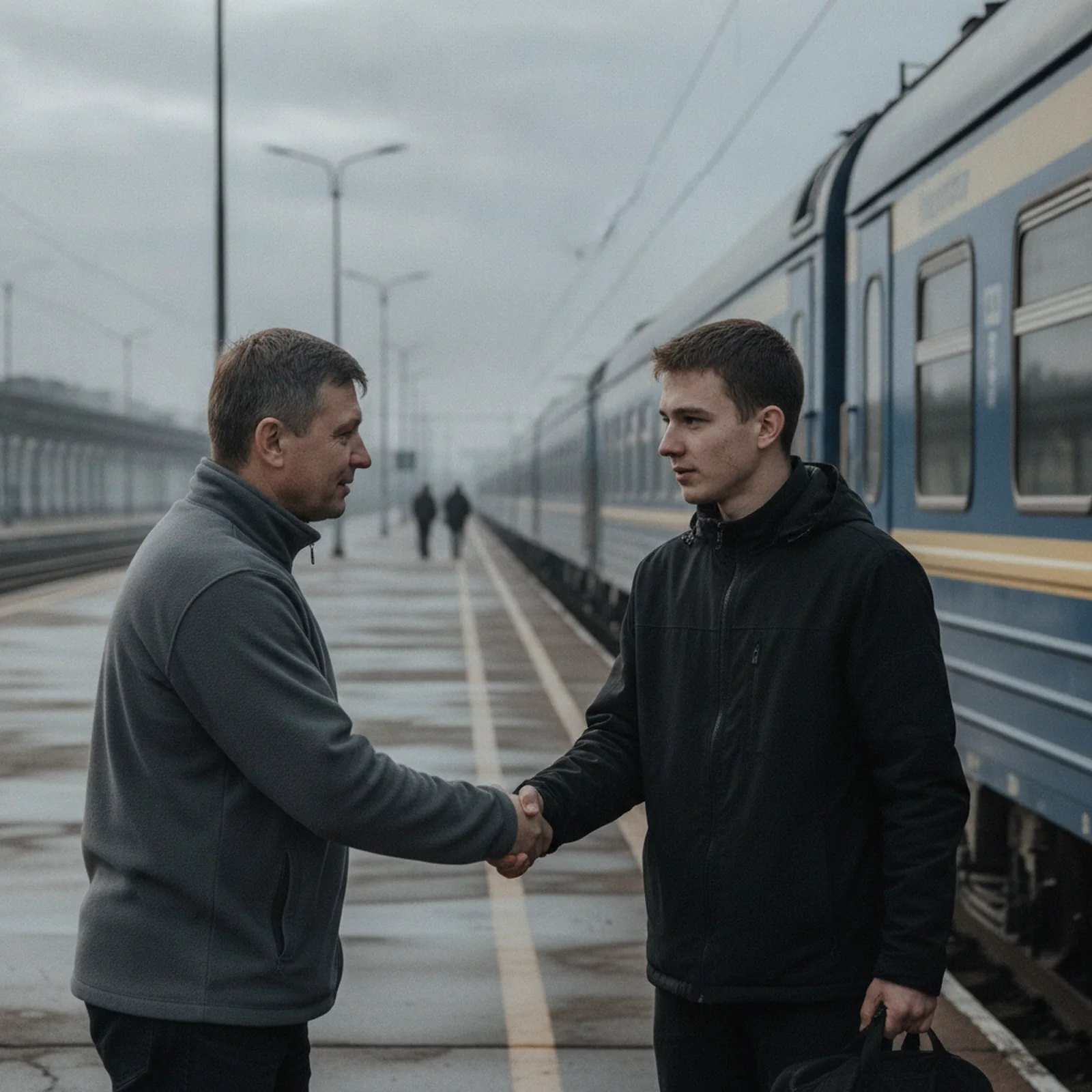 Фахівець центру зустрічає учасника програми на вокзалі
